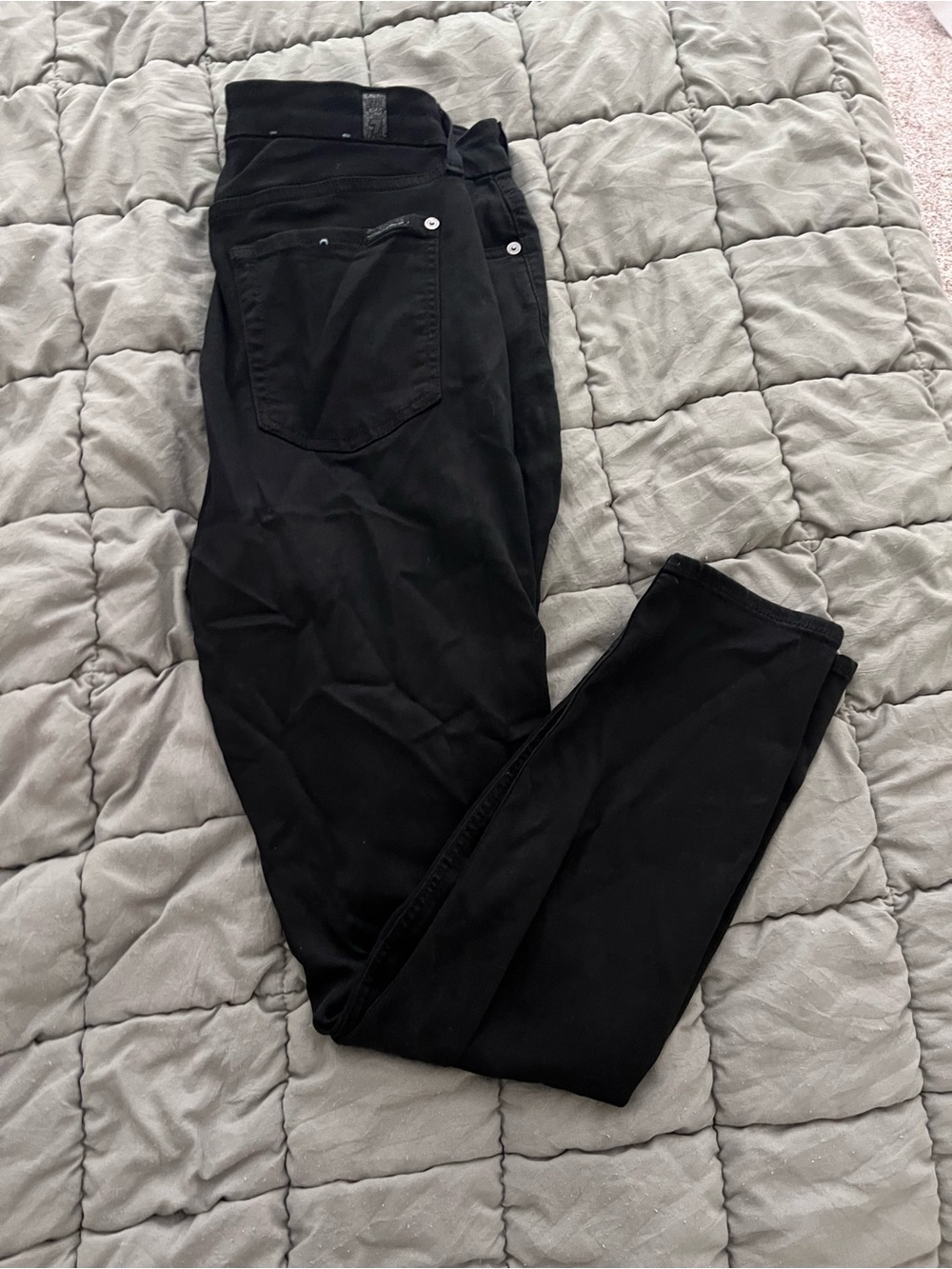 7 For All Mankind Black Skinny Jeans